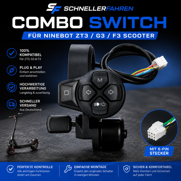 Ninebot ZT3 / MAX G3 / F3 Combination Switch – Indicators, Light & Bell