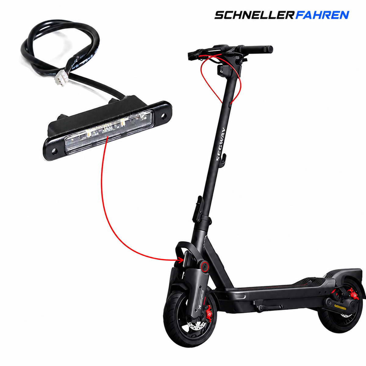 Segway Ninebot G3 Max LED-Frontlicht – Plug & Play Zusatzbeleuchtung