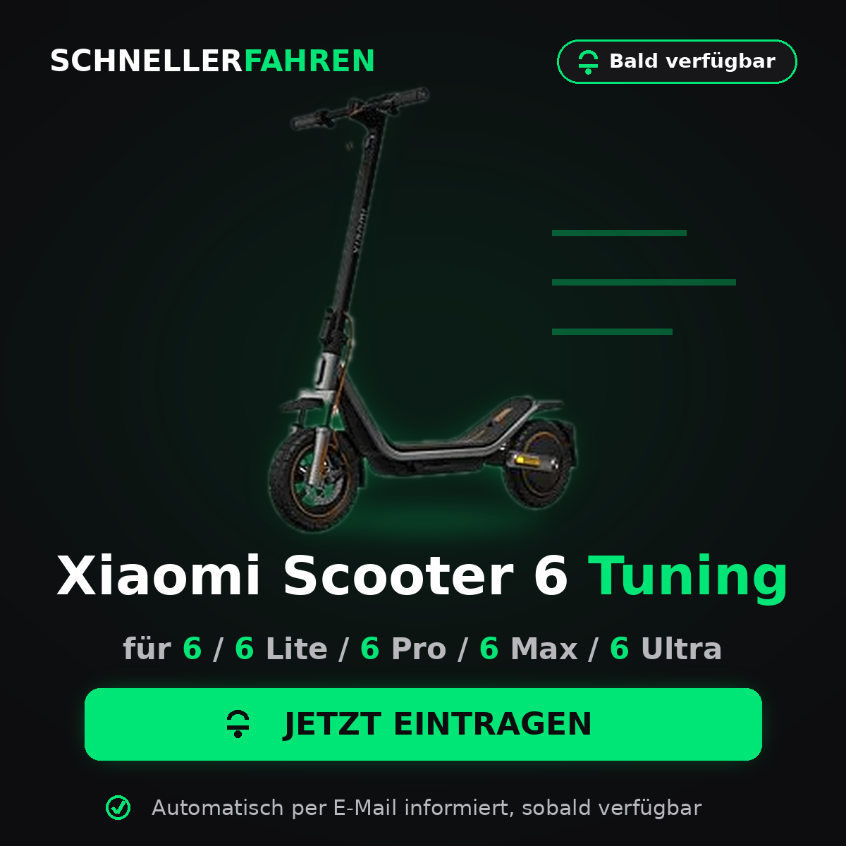 Xiaomi Electric Scooter 6 Tuning-Chip – 6 / 6 Lite / 6 Pro / 6 Max / 6 Ultra